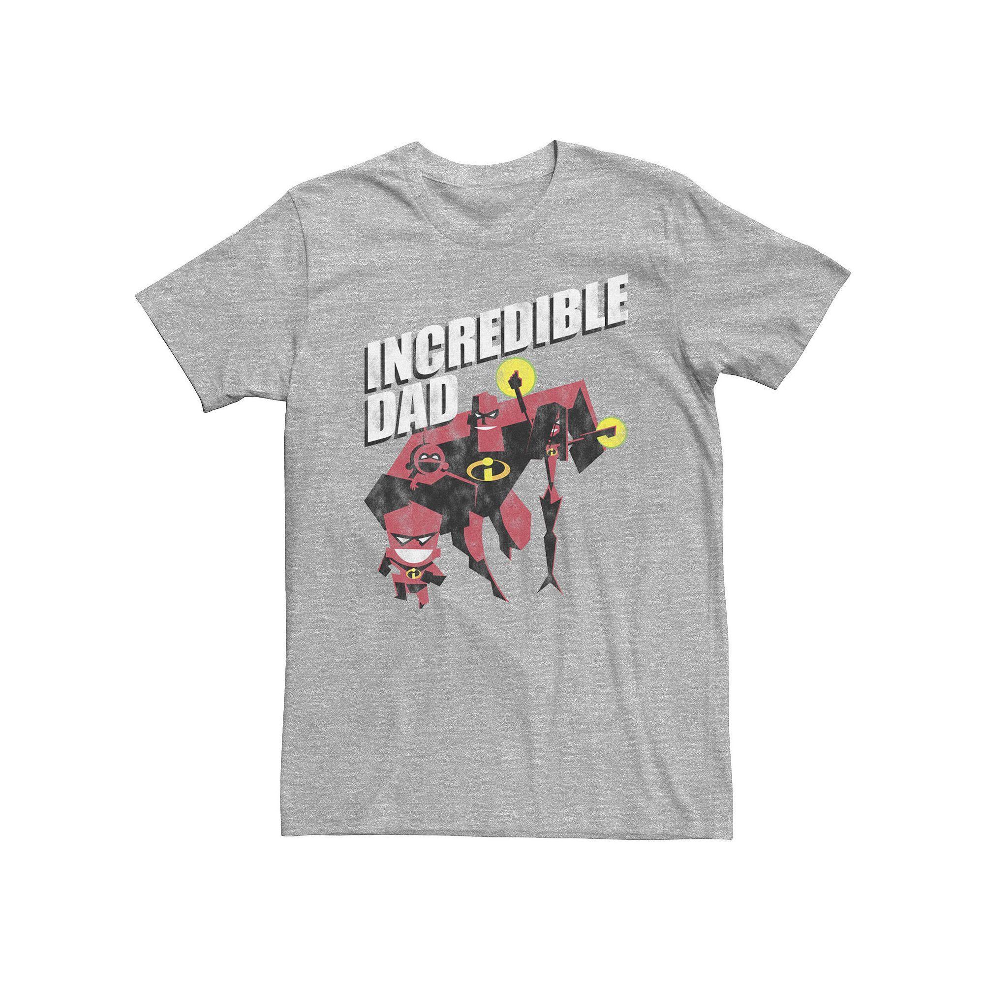 Big & Tall Disney / Pixar Incredible Dad And Kids Tee, Men's, Size: 3XL, Athletic Grey Product Image