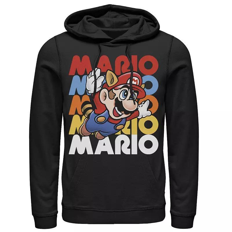 Men's Nintendo Super Mario Raccoon Hoodie, Size: Medium, Black Product Image