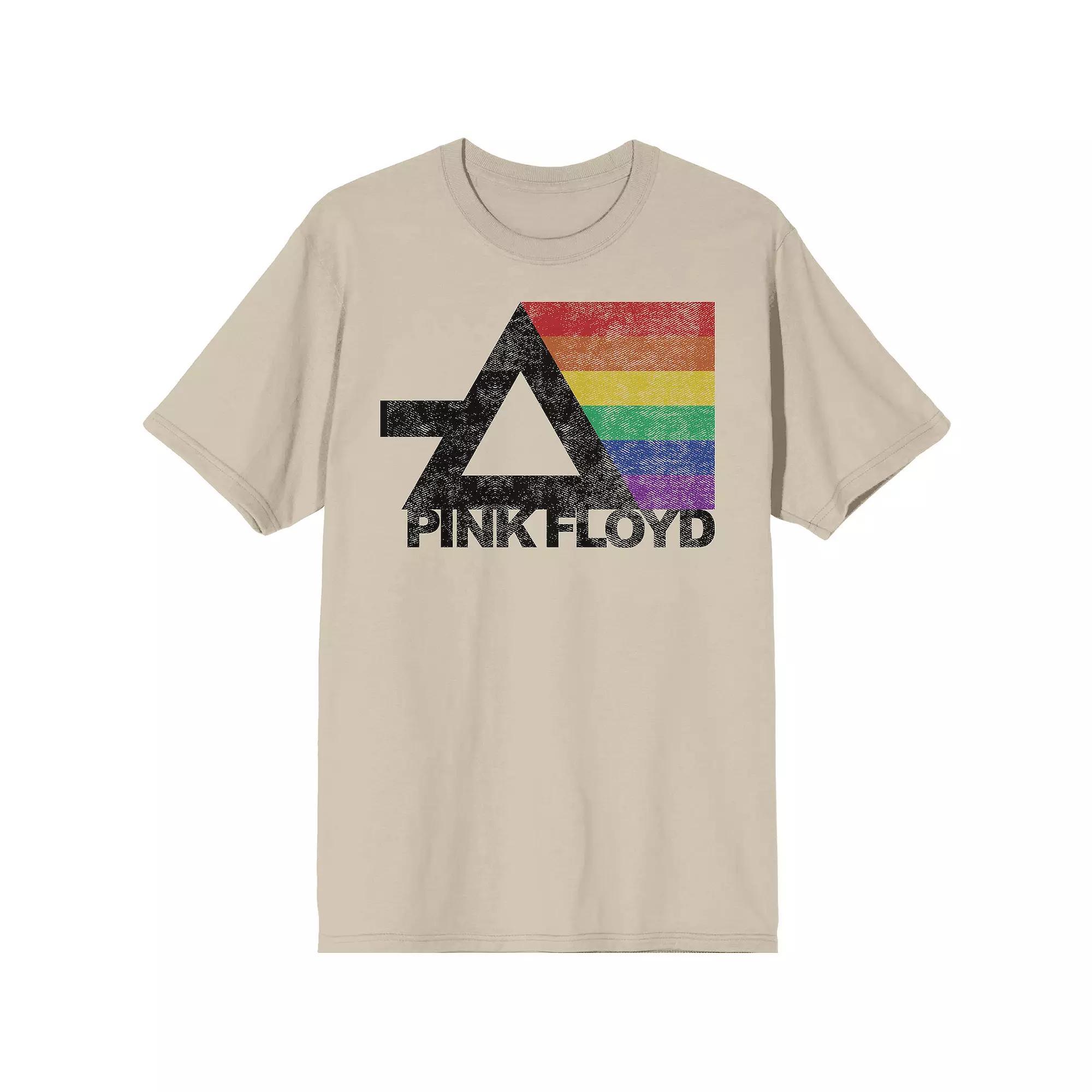 Men's Pink Floyd Rainbow Prism Tee, Size: Small, White Product Image