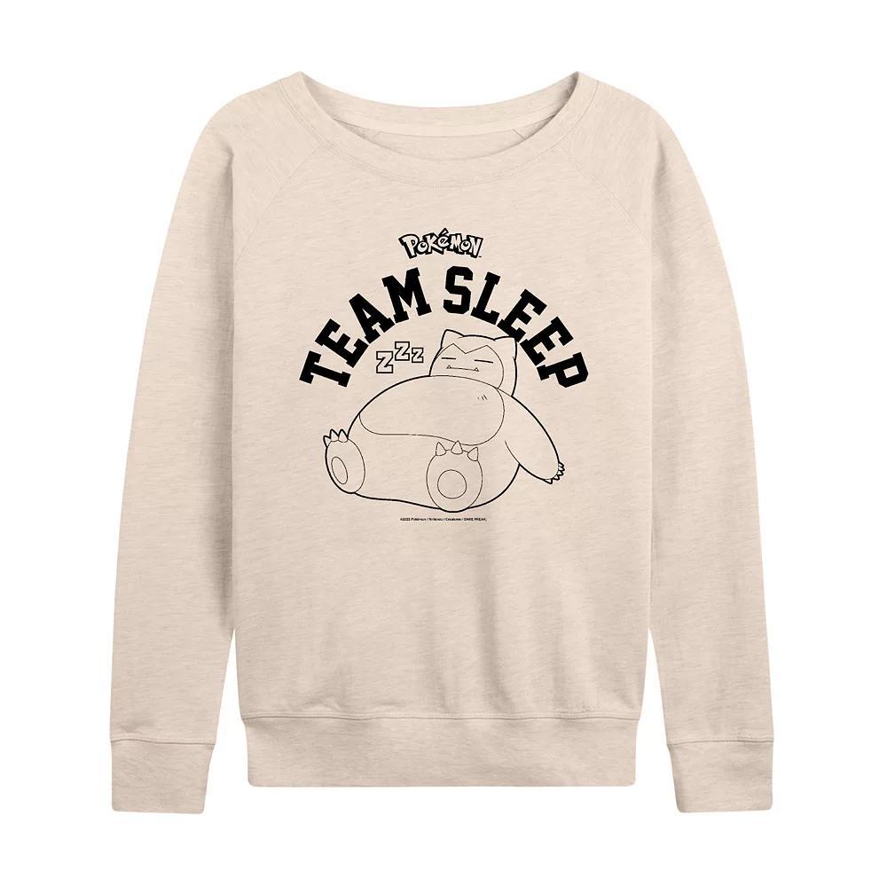 Women's Pokemon Snorlax Team Sleep French Terry Long Sleeve Tee,  Product Image