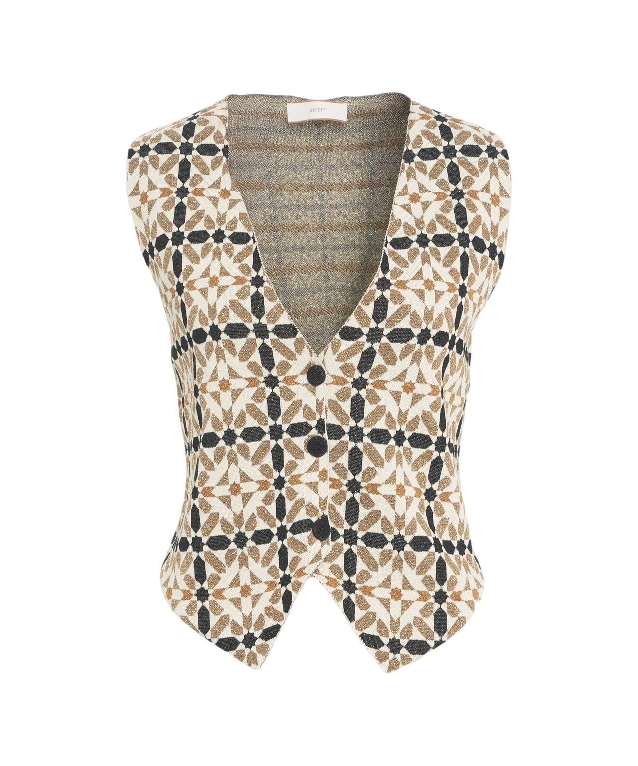 Lurex jacquard vest Product Image