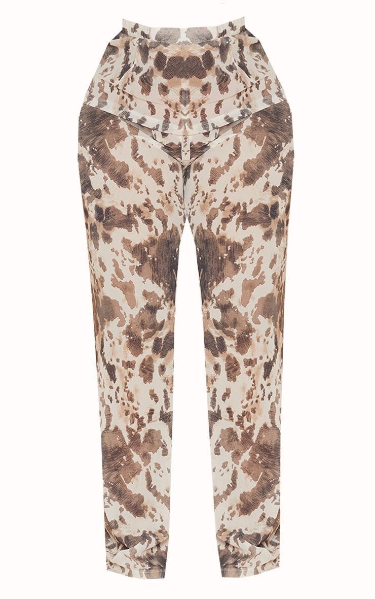 Plus Brown Cow Print Beach Flares Product Image