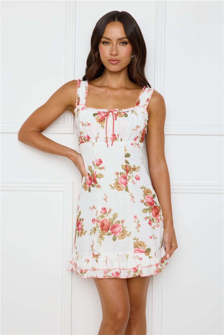 Floral Daydreams Mini Dress White Product Image
