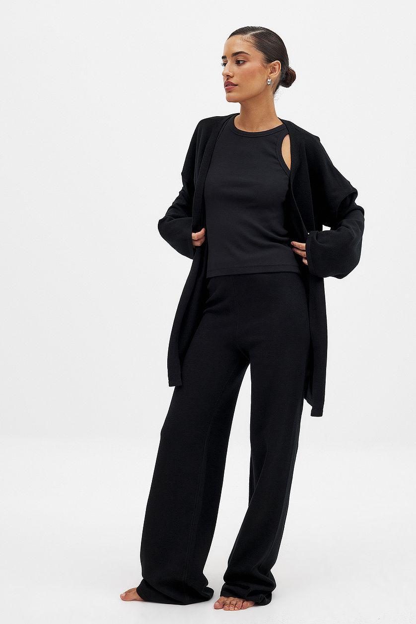 Knitted Wide Trousers Product Image