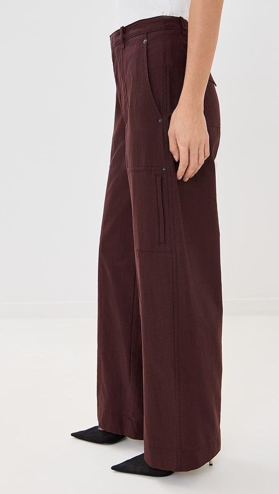 Vince Mid Rise Cotton Wool Utility Pants | Shopbop Product Image