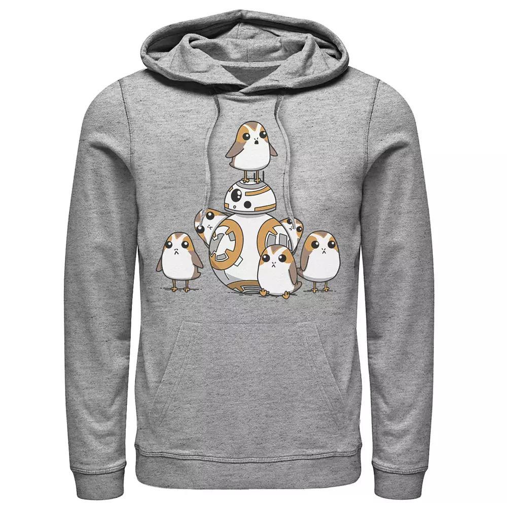Men's Star Wars Porgs Having Fun With BB-8 Portrait Hoodie,  Product Image