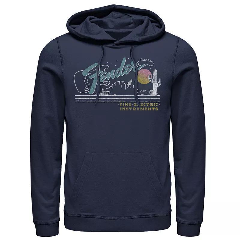 Men's Fender Desert Landscape Graphic Hoodie, Size: XXL, Blue Product Image