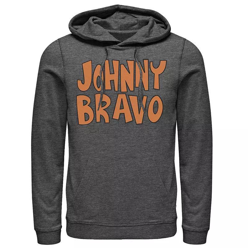 Mens Cartoon Network Johnny Bravo Logo Hoodie Grey Heather Product Image