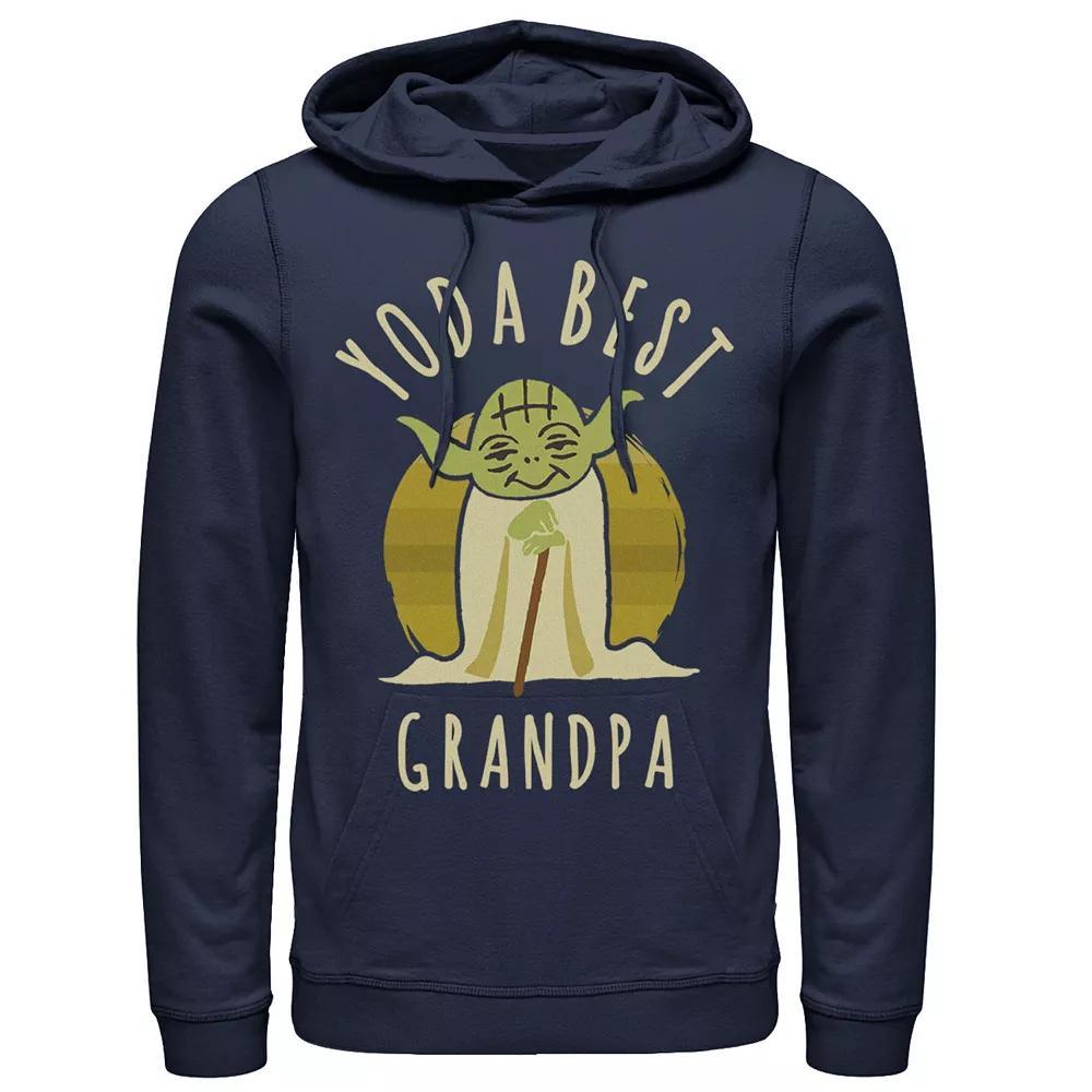 Men's Star Wars Yoda Best Grandpa Cartoon Yoda Hoodie, Size: Small, Black Product Image