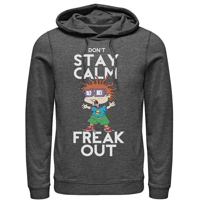 Men's Nickelodeon Rugrats Chuckie Don't Stay Calm Freak Out Graphic Hoodie, Size: Large, Blue Product Image