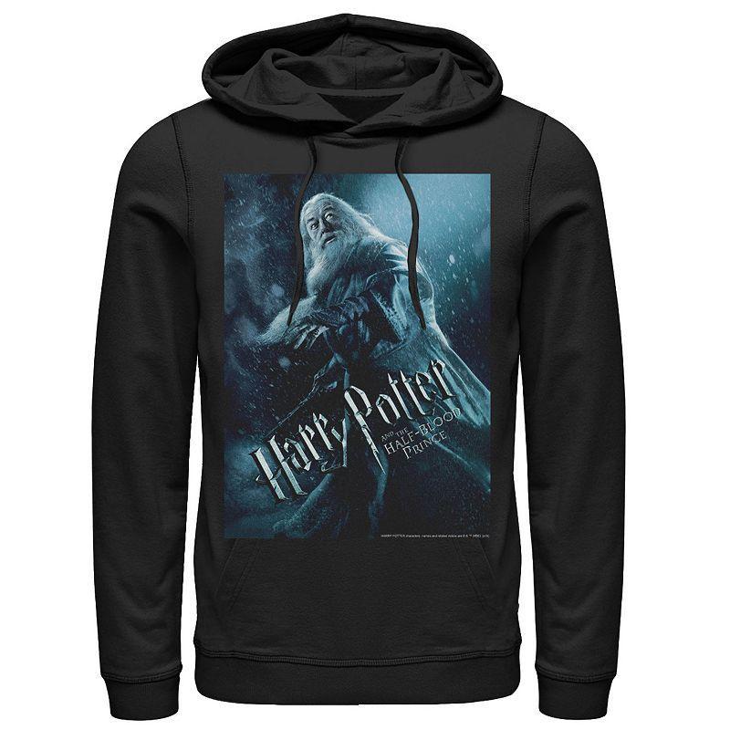 Men's Harry Potter Half-Blood Prince Dumbledore Poster Graphic Pullover Hoodie, Size: XL, Black Product Image