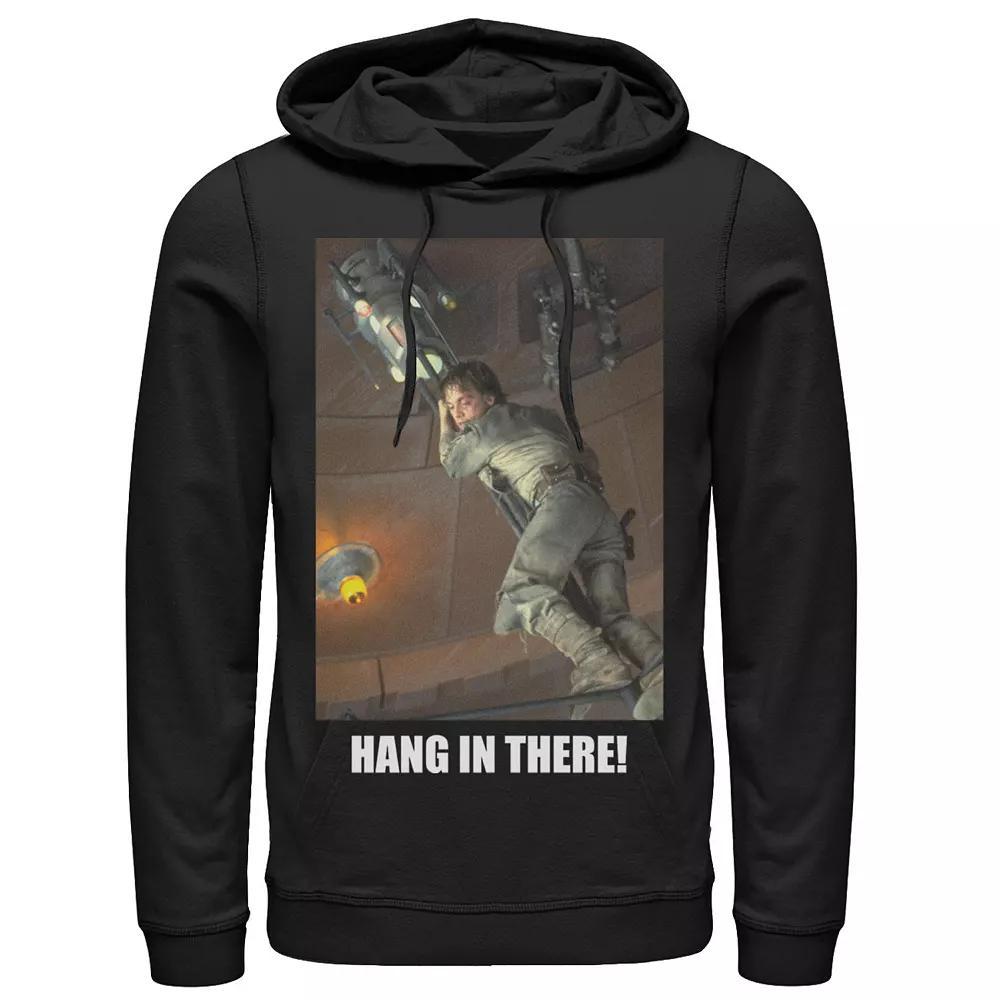 Men's Star Wars Luke Skywalker Hang In There Hoodie, Size: Large, Black Product Image