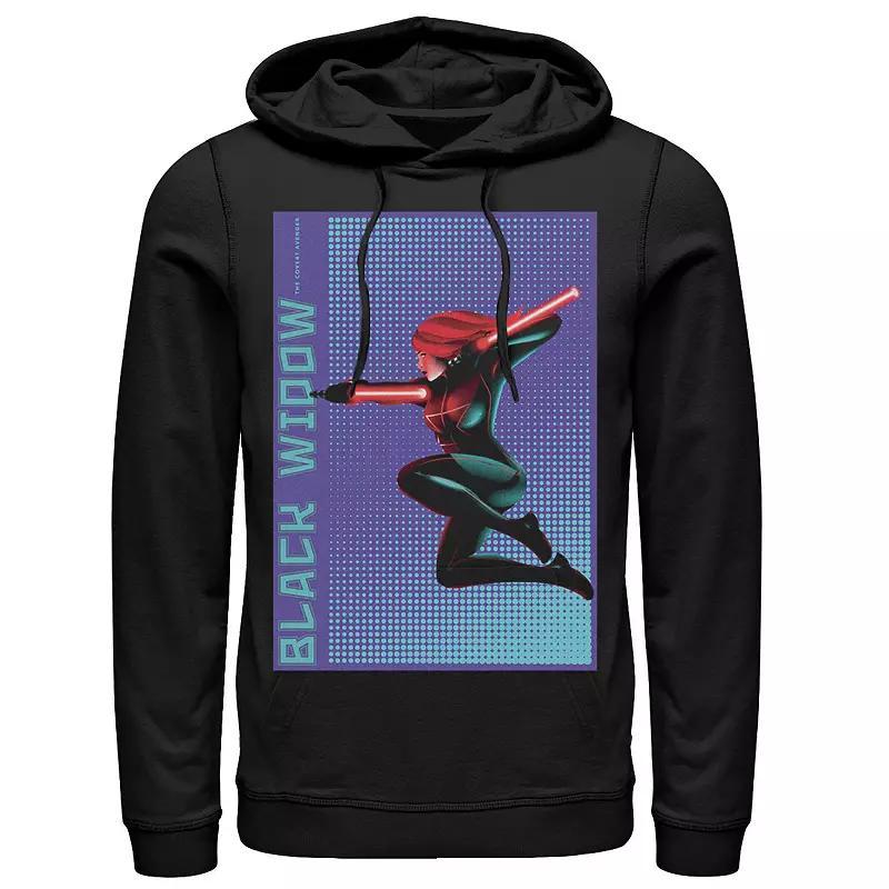 Men's Marvel Black Widow Halftone Pop Art Poster Hoodie,  Product Image