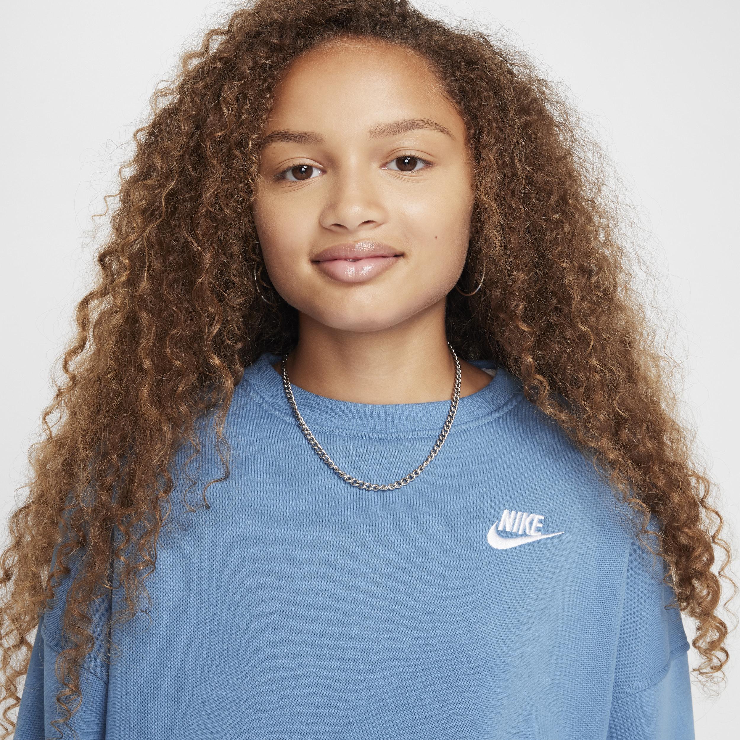 Women's Nike Sportswear Club Fleece Girls' Boxy Crew-Neck Sweatshirt Product Image