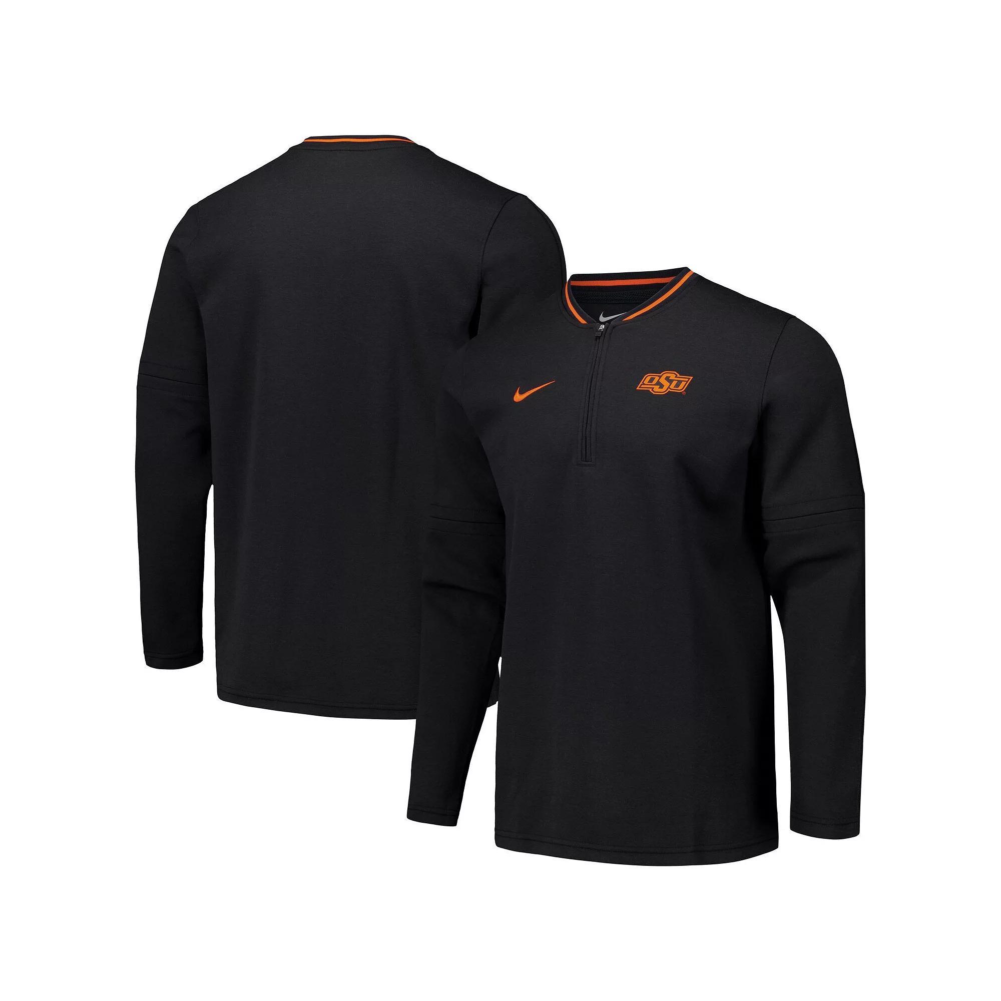 Men's Nike Black Oklahoma State Cowboys Coaches Quarter-Zip Jacket,  Product Image
