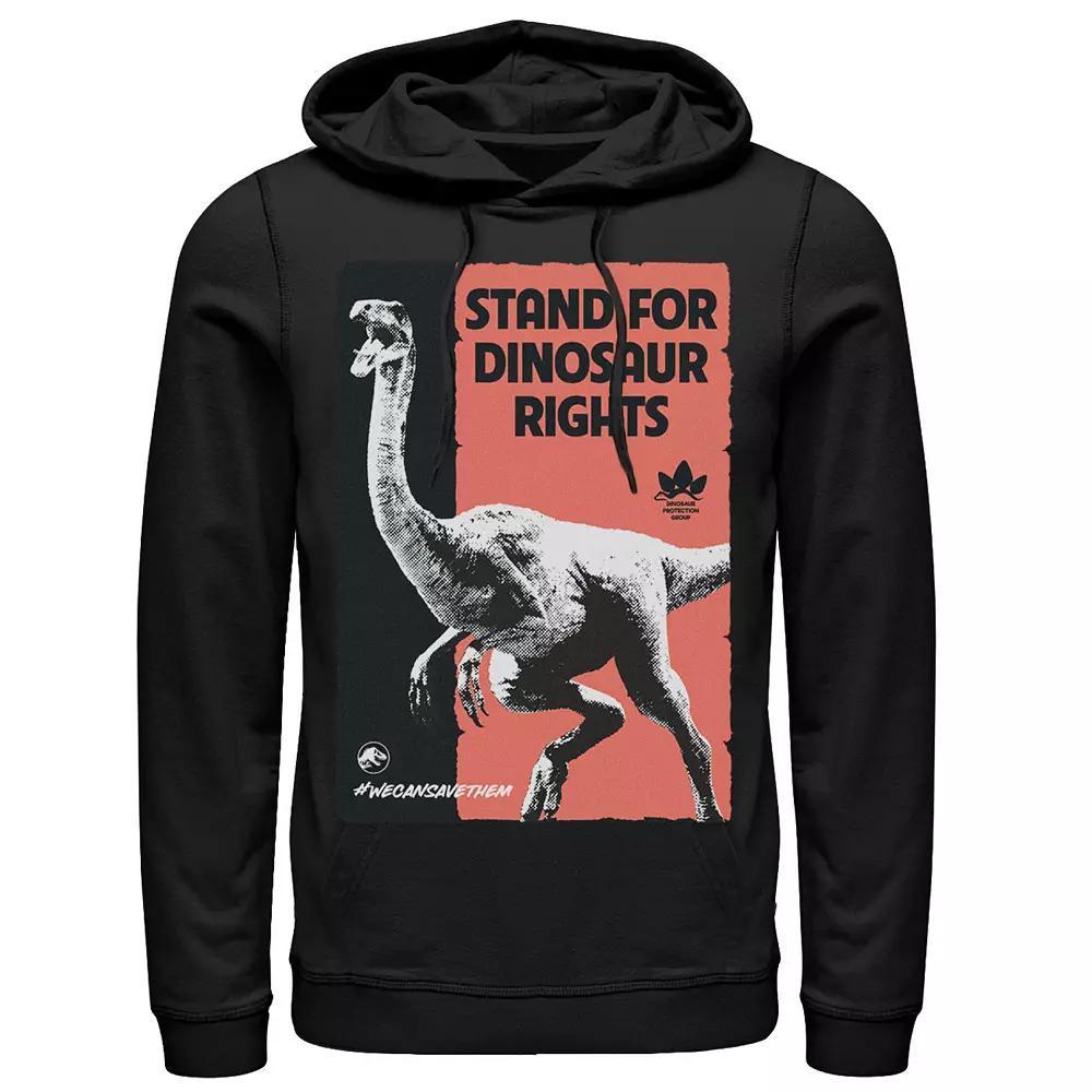 Men's Jurassic World Stand For Dinosaurs Poster Hoodie, Size: XL, Blue Product Image