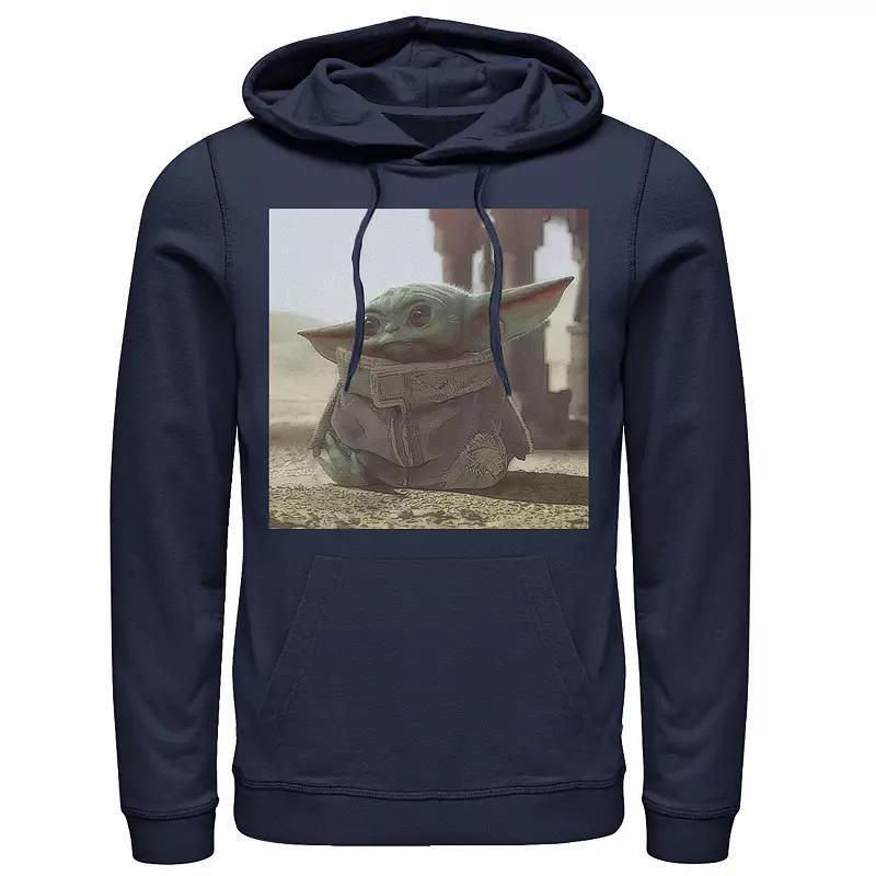 Men's Star Wars The Mandalorian The Child Photograph Hoodie, Size: Medium, Blue Product Image