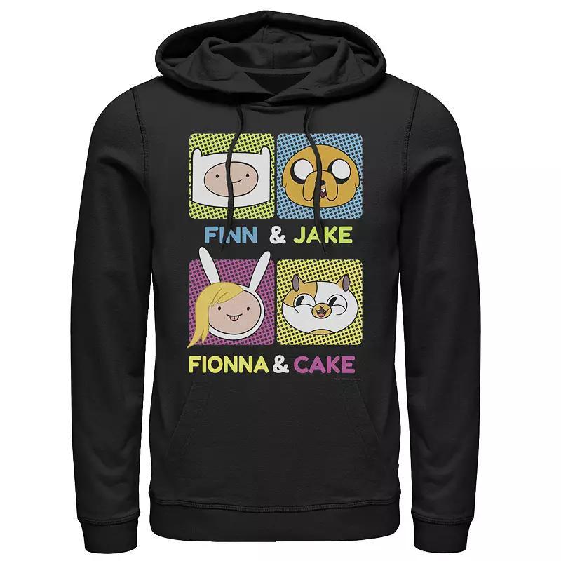 Men's Cartoon Network Adventure Time Finn & Jake Fionna & Cake Hoodie, Size: 3XL, Black Product Image