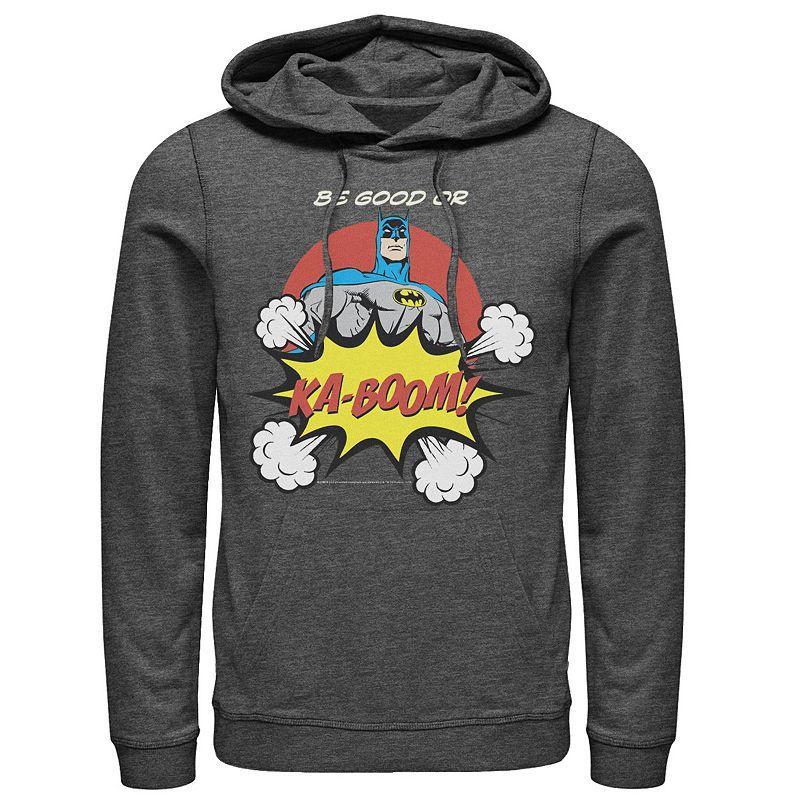 Men's DC Comics Batman Ka-Boom Pop Art Text Poster Hoodie, Size: 3XL, Black Product Image