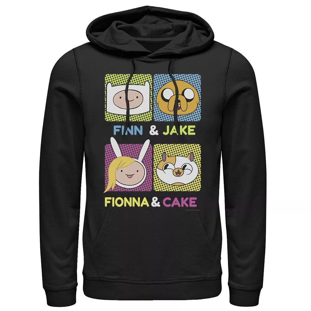 Men's Cartoon Network Adventure Time Finn & Jake Fionna & Cake Hoodie, Size: 3XL, Black Product Image