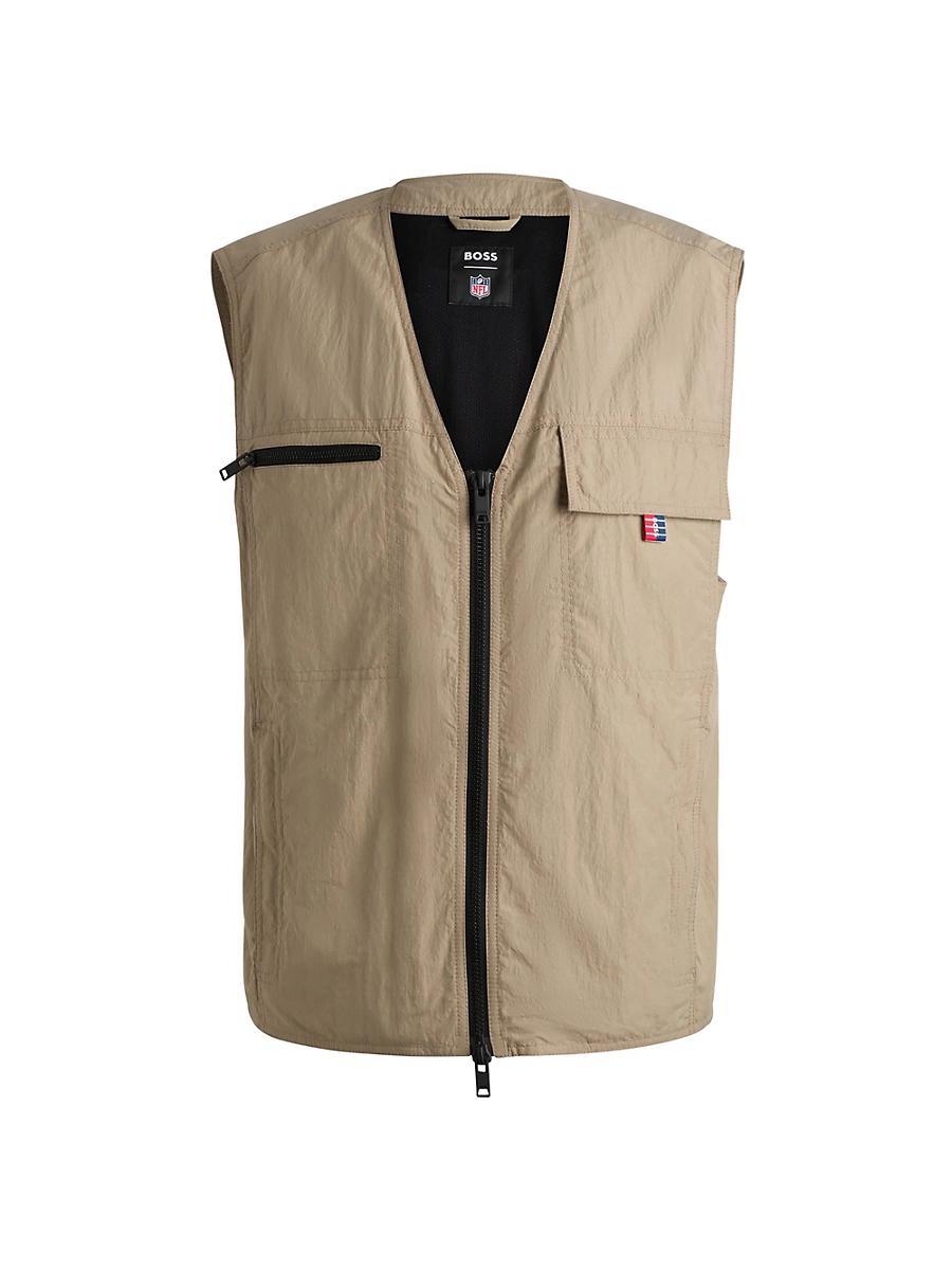 Mens BOSS x NFL Water-Repellent Gilet Vest with Special Branding Product Image