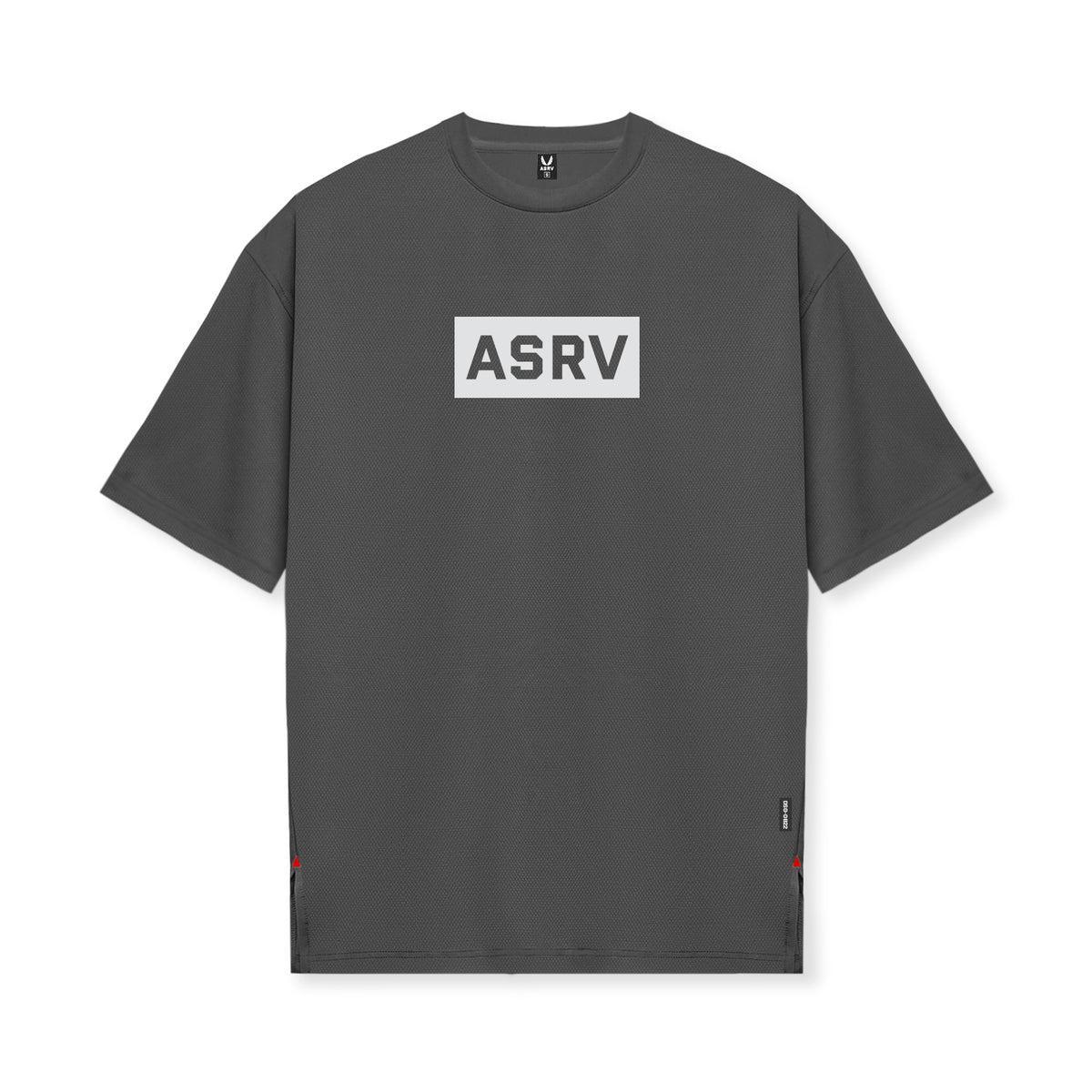 0822. AeroSilver® Oversized Tee - Space Grey "Box Logo" Product Image