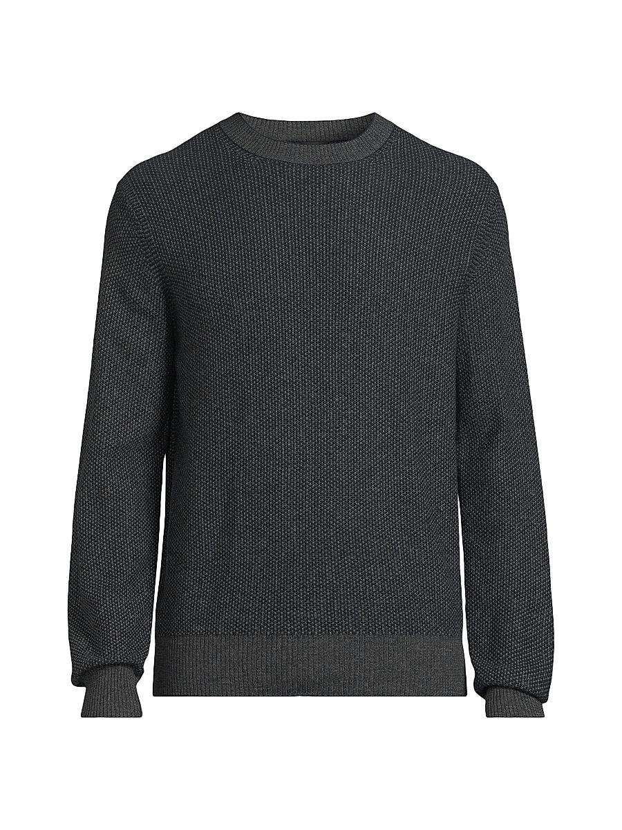 Geo-Jacquard Wool-Blend Crew Neck Sweater Product Image