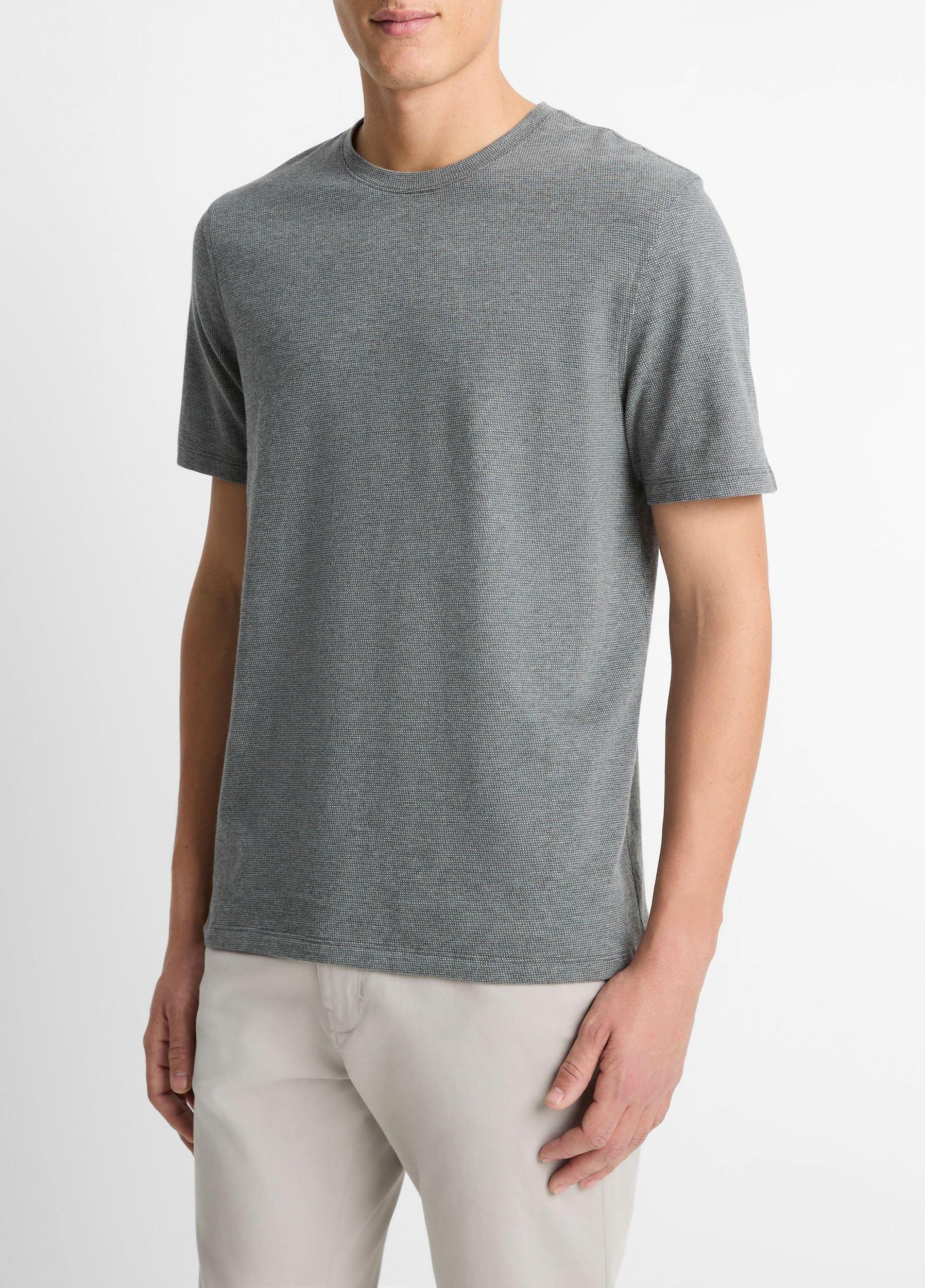 Birdseye Jacquard Pima Cotton T-Shirt Product Image