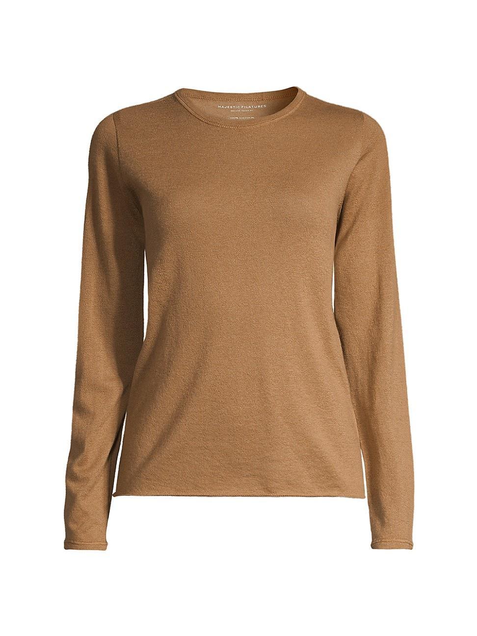 Womens Cashmere Crewneck Sweater Product Image