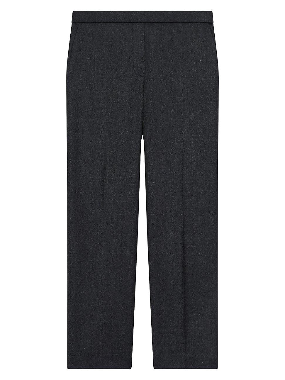 Womens Treeca Wool Crop Trousers Product Image