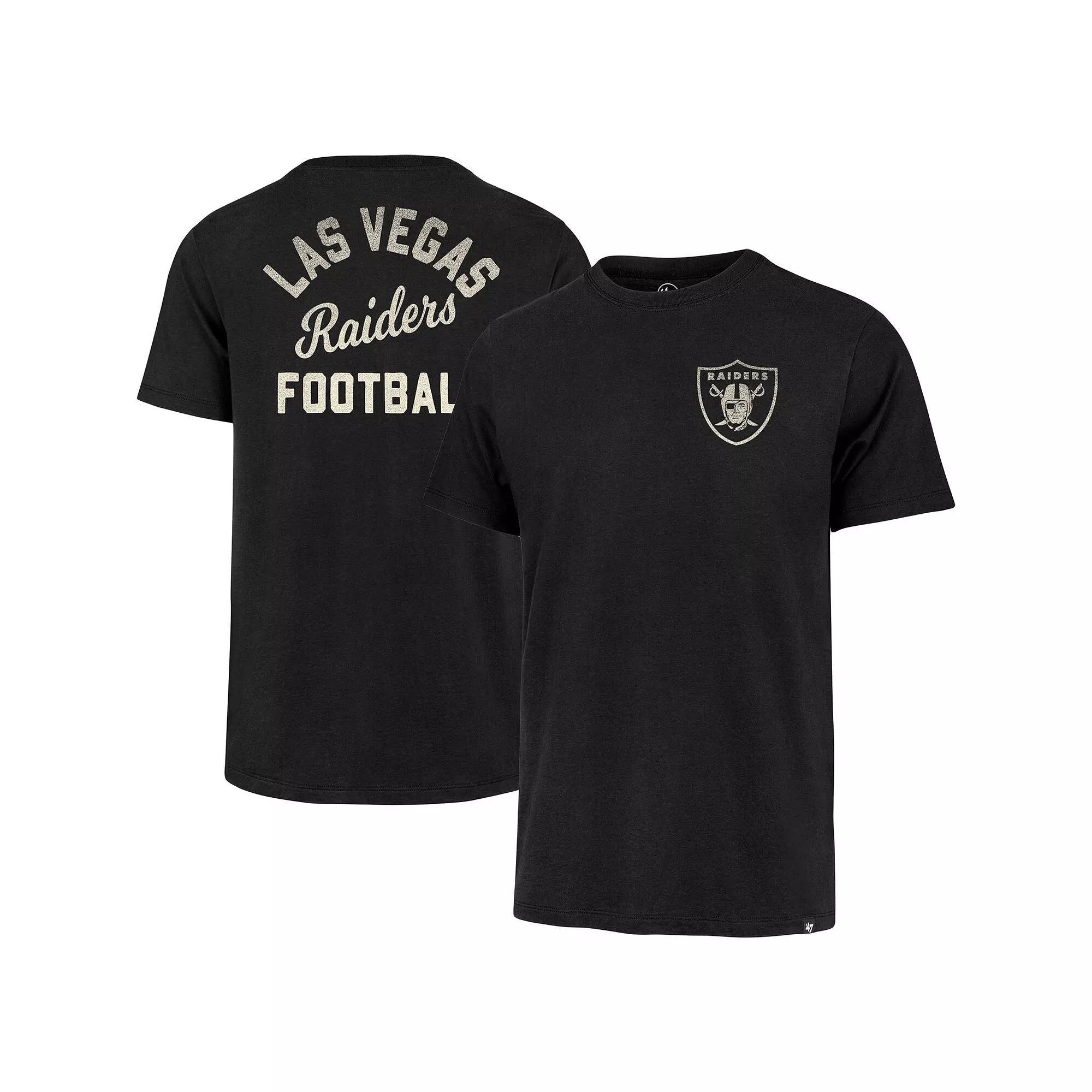 Men's '47 Black Las Vegas Raiders Turn Back Franklin T-Shirt,  Product Image