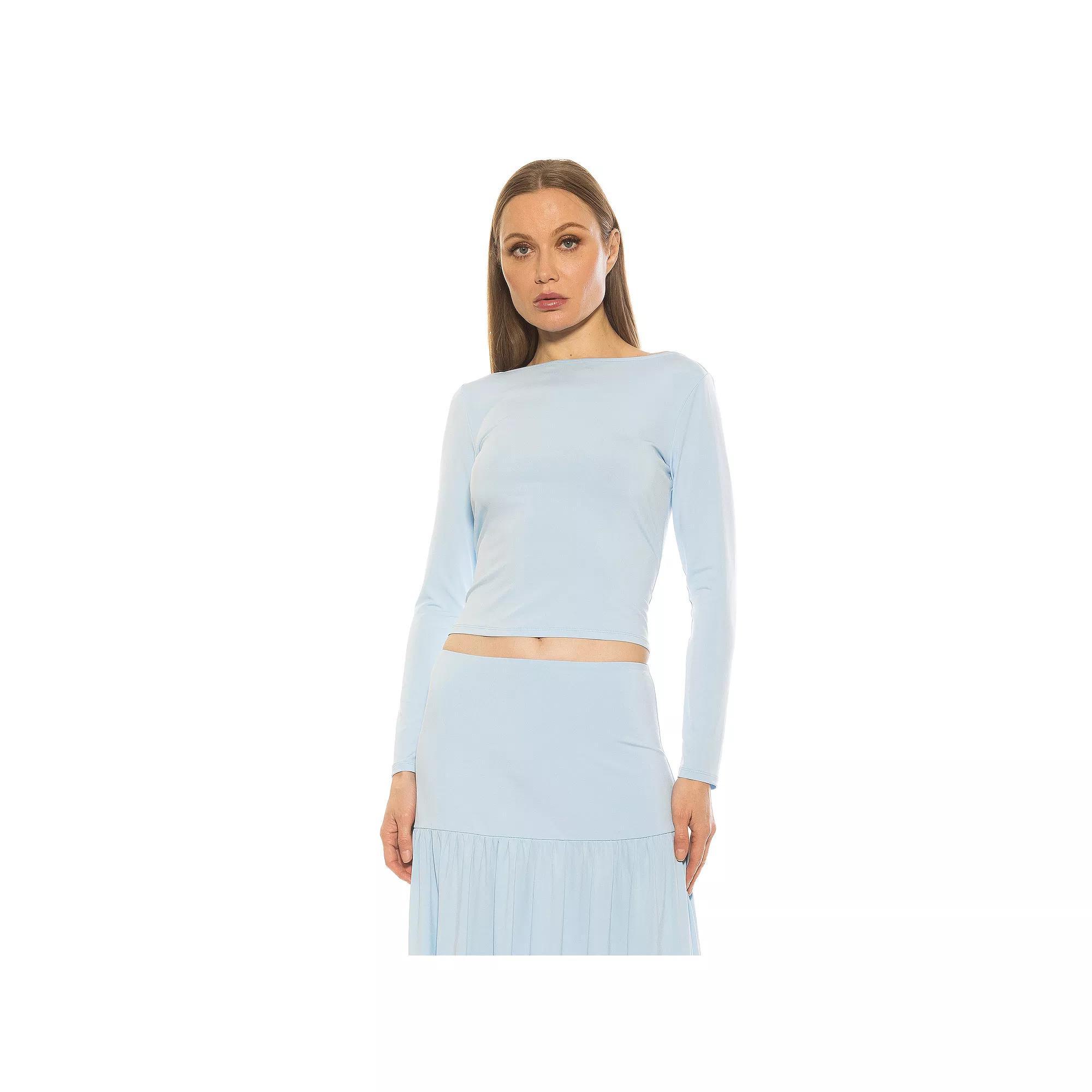 Women's ALEXIA ADMOR Dahlia Boatneck Long Sleeve Shirt,  Product Image