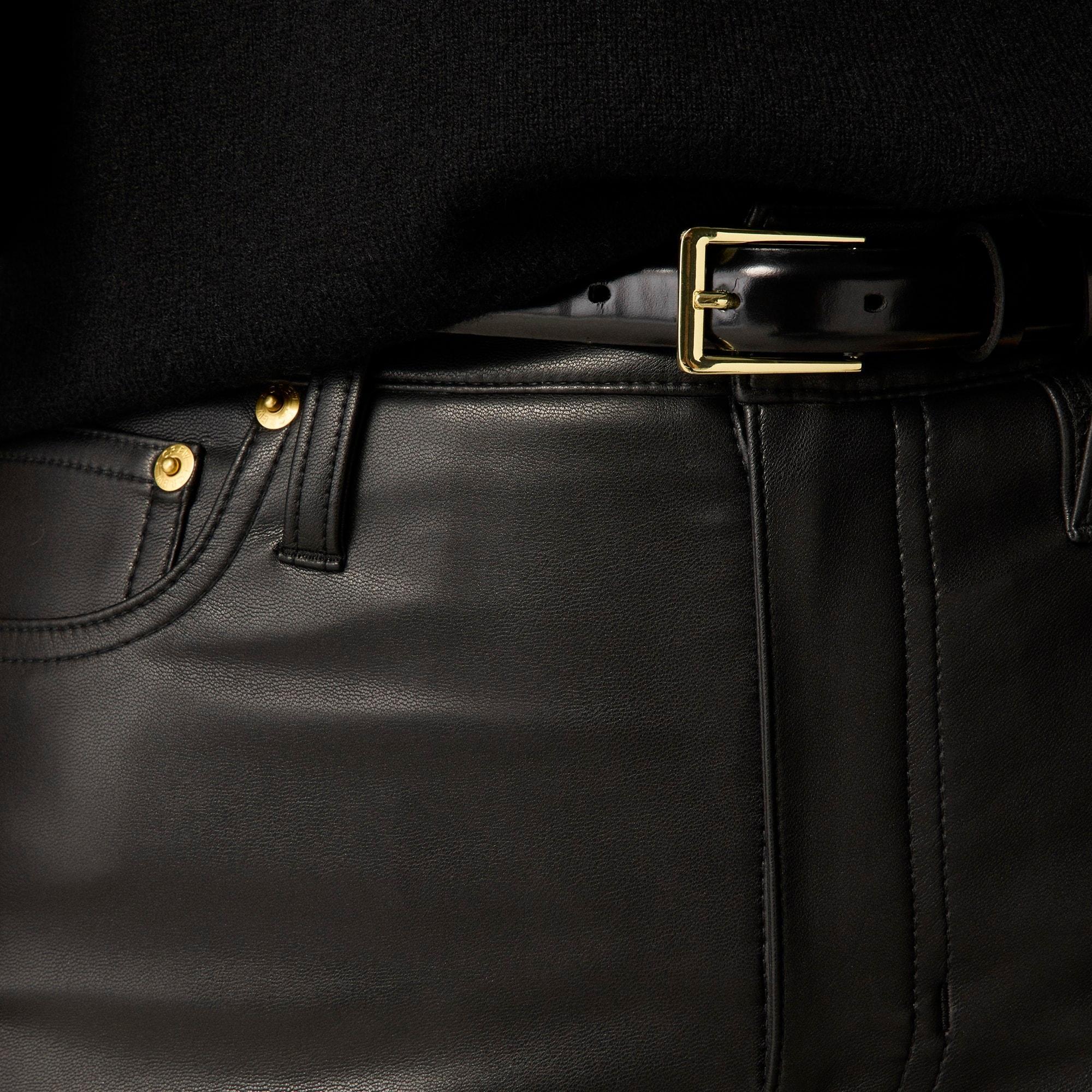 High-rise bootcut pant in faux leather Product Image