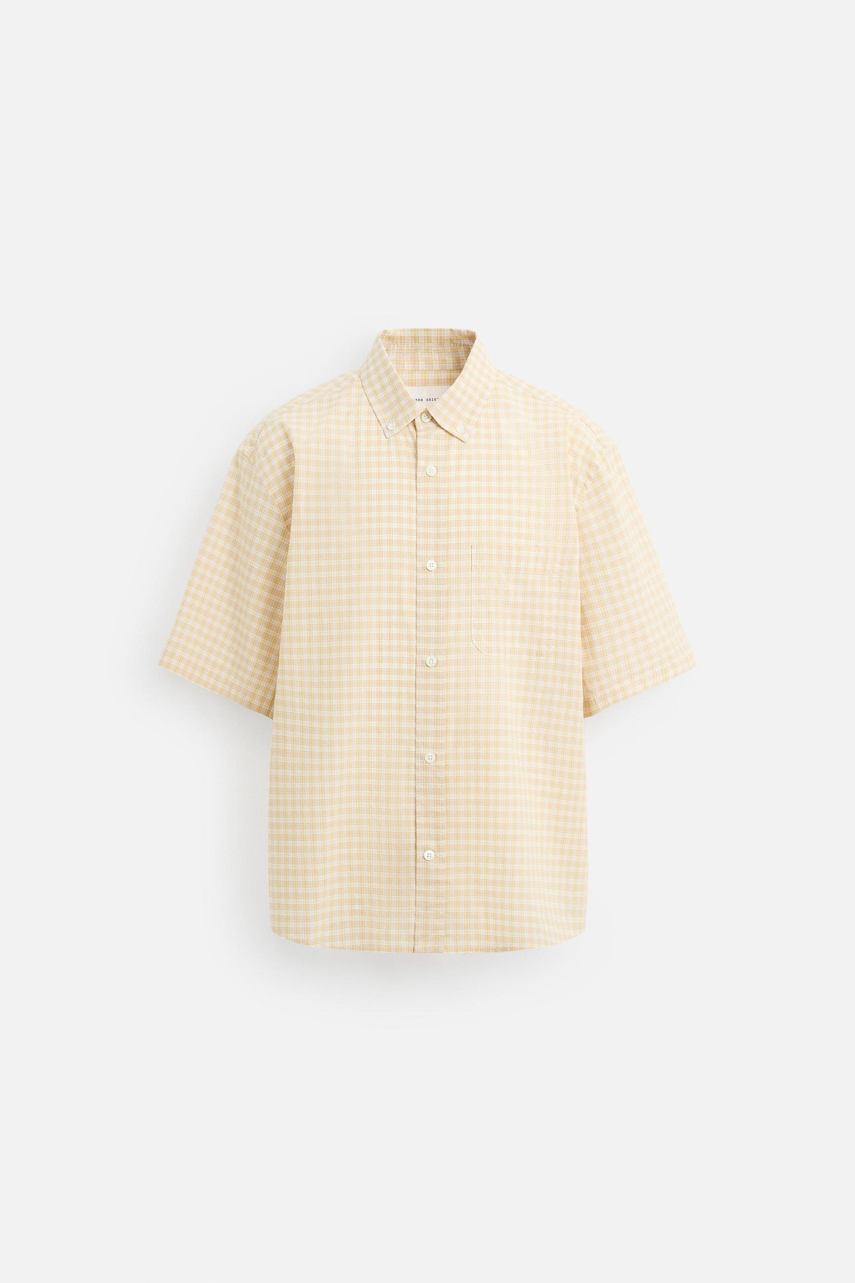 RELAXED FIT CHECKERED SHIRT Product Image