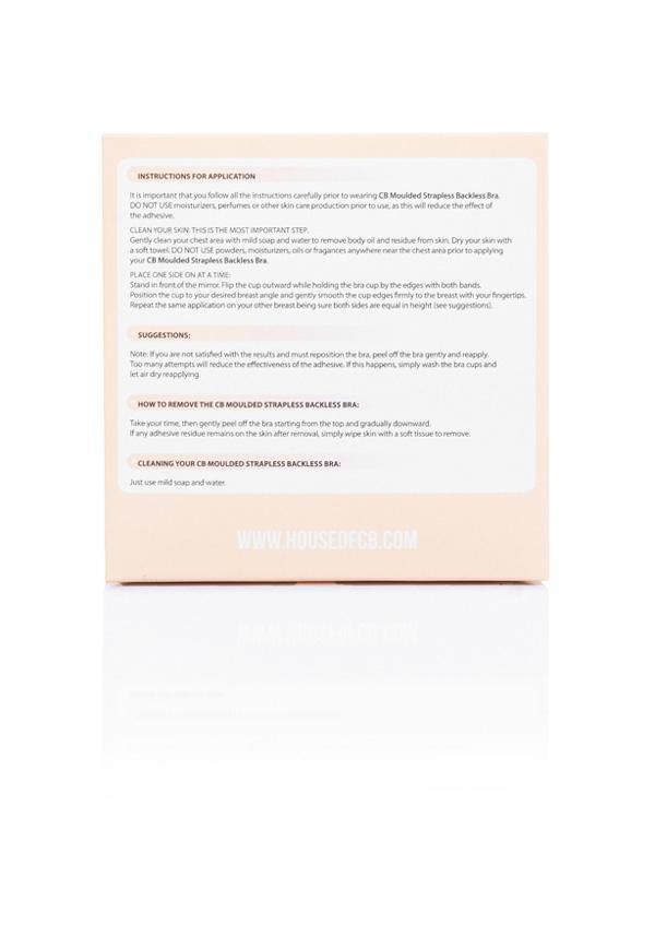  strapless backless moulded sticky bra - black Product Image