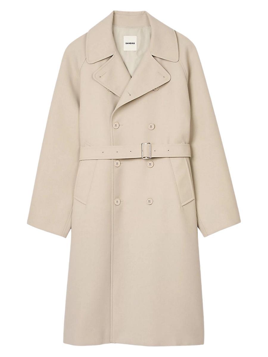 Mens Long Trench Coat Product Image