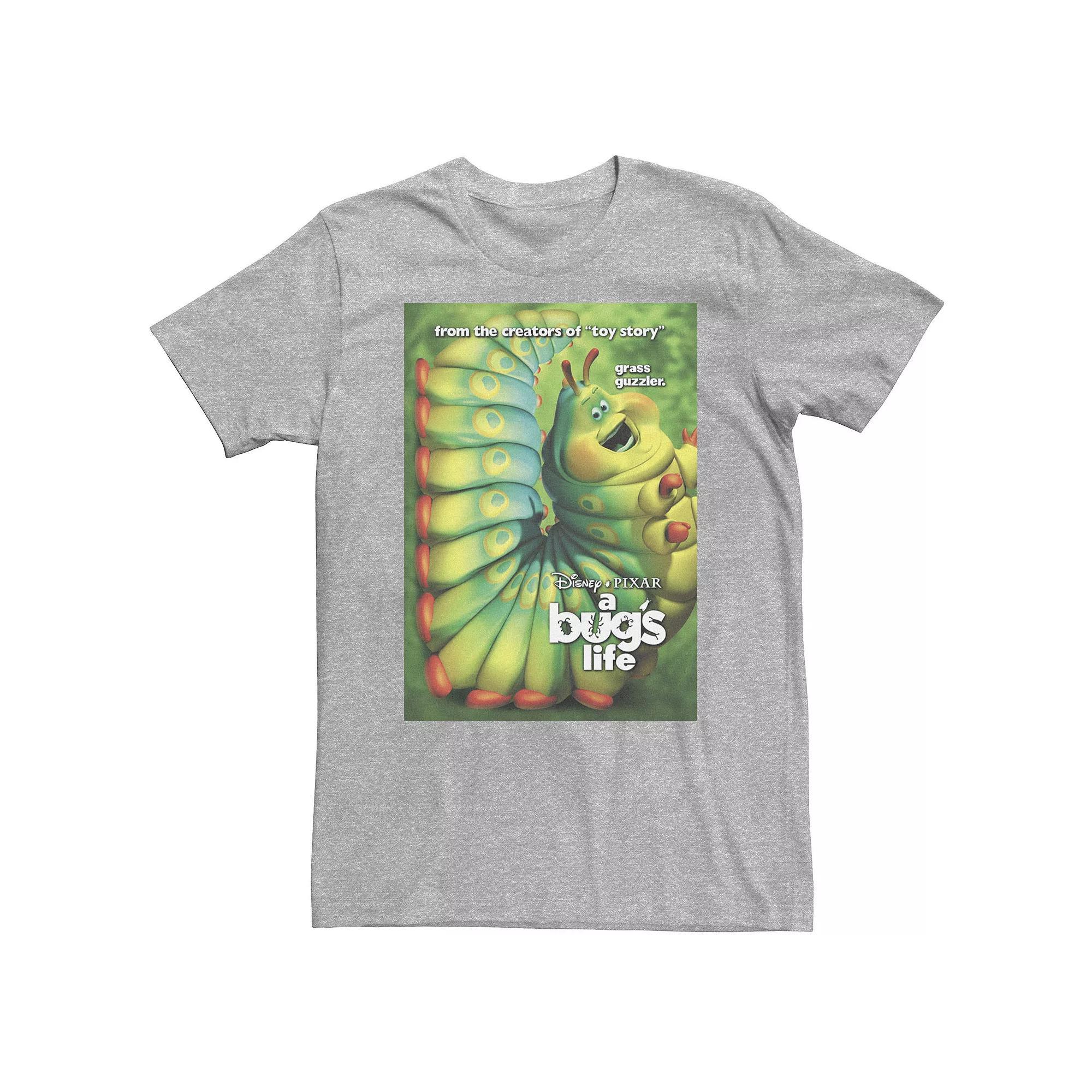 Big & Tall Disney / Pixar A Bug's Life Heimlich Grass Guzzler Poster Tee, Men's, Size: 3XL, Athletic Grey Product Image