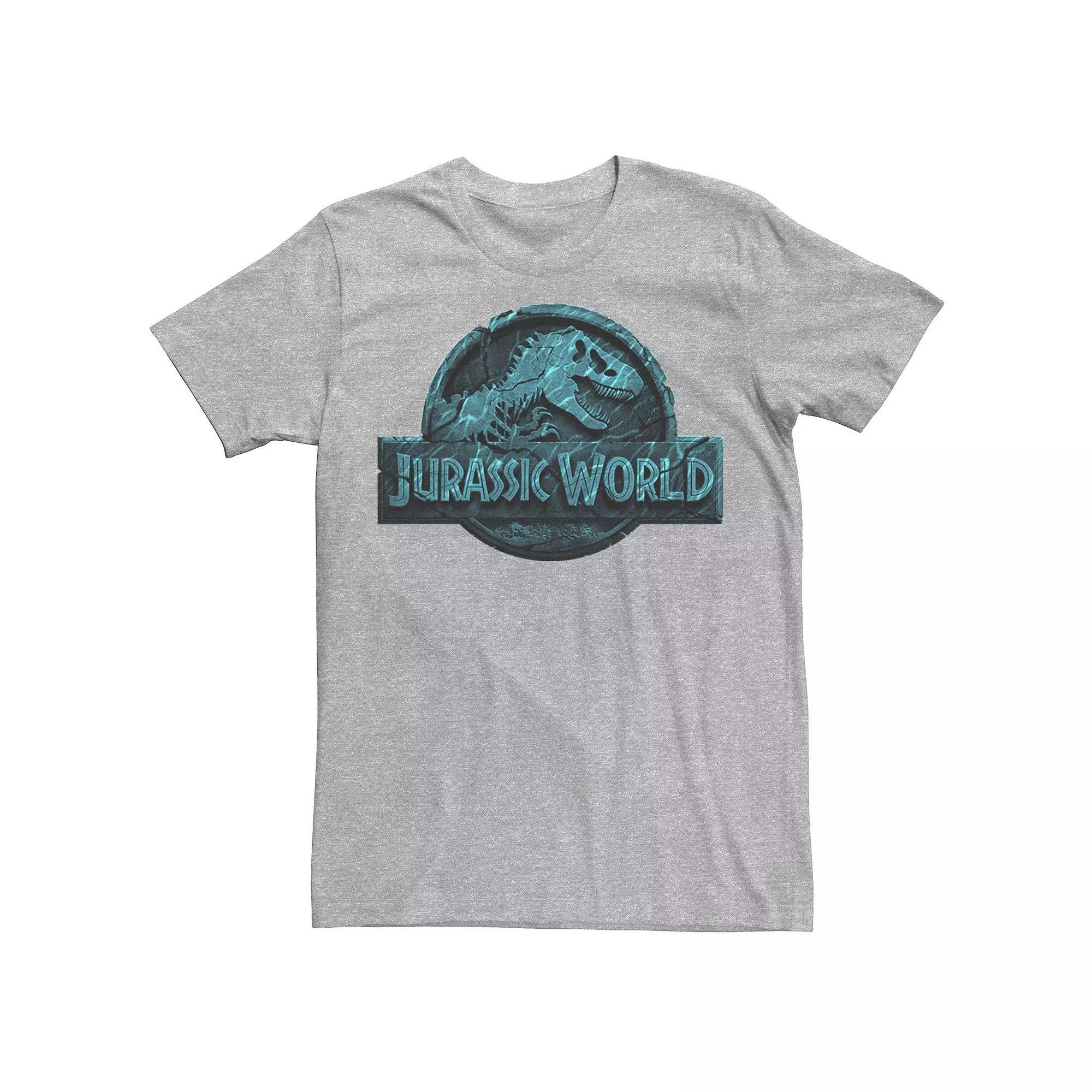 Men's Jurassic World Two Logo Lost In The Deep Tee, Size: 3XL, Athletic Grey Product Image