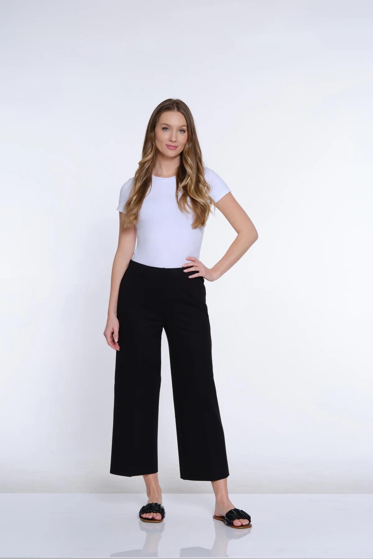 Wide Leg Ponte Crop Pant Product Image