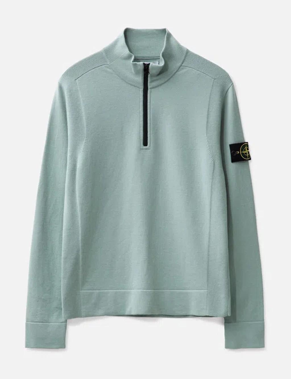 STONE ISLAND Wool Pullover In Green Product Image