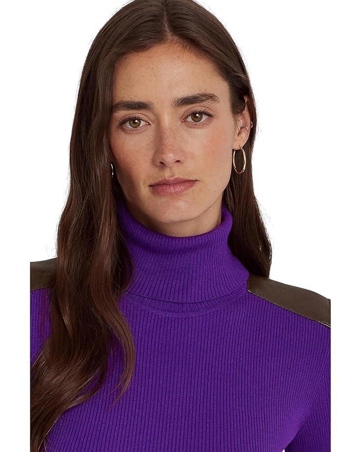 Rib-Knit Cotton-Blend Elbow-Sleeve Tee Product Image