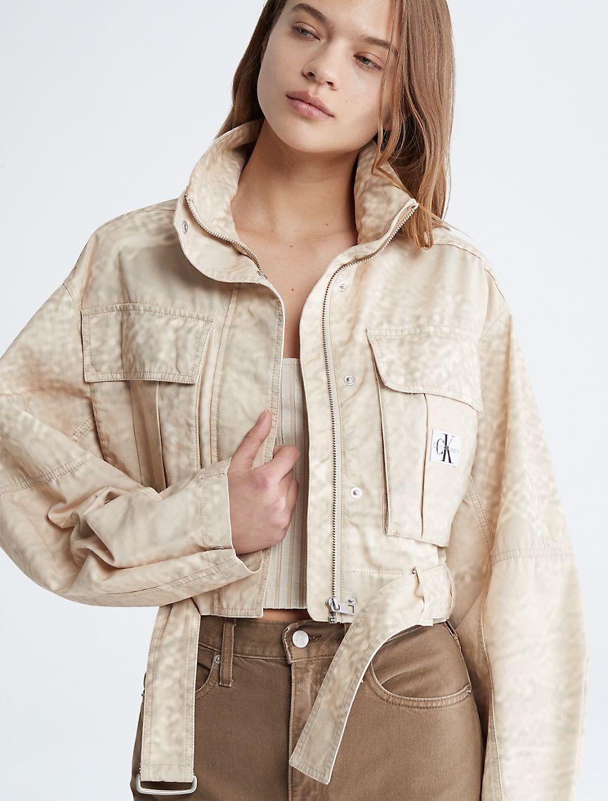 Cropped Belted Utility Jacket Product Image