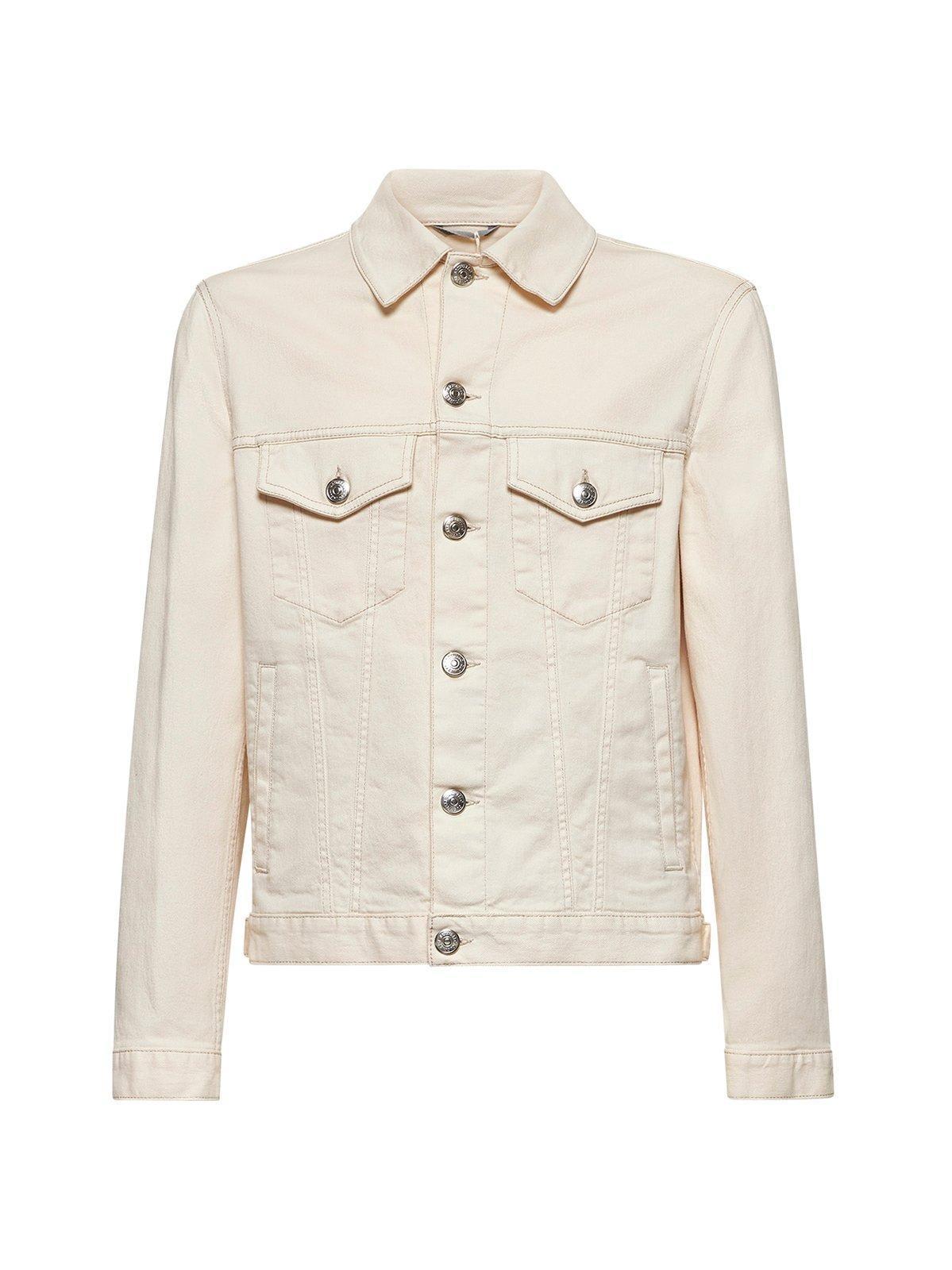 BRUNELLO CUCINELLI Ivory Denim Four Pocket Jacket In White Product Image