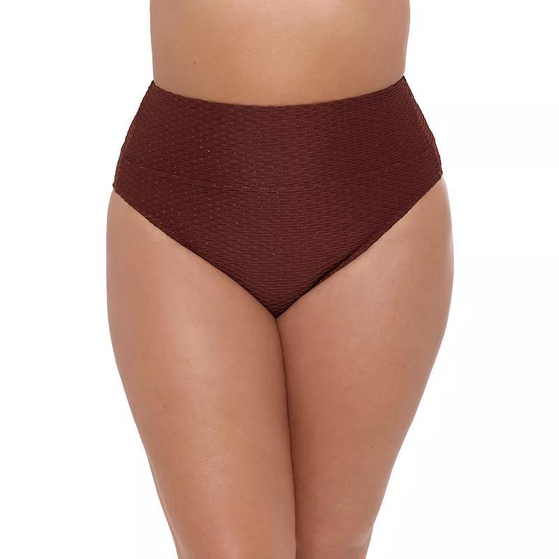 Womens S3 Swim Smoothing Grid Texture Ultra Banded High Waist Bottoms, Womens Product Image