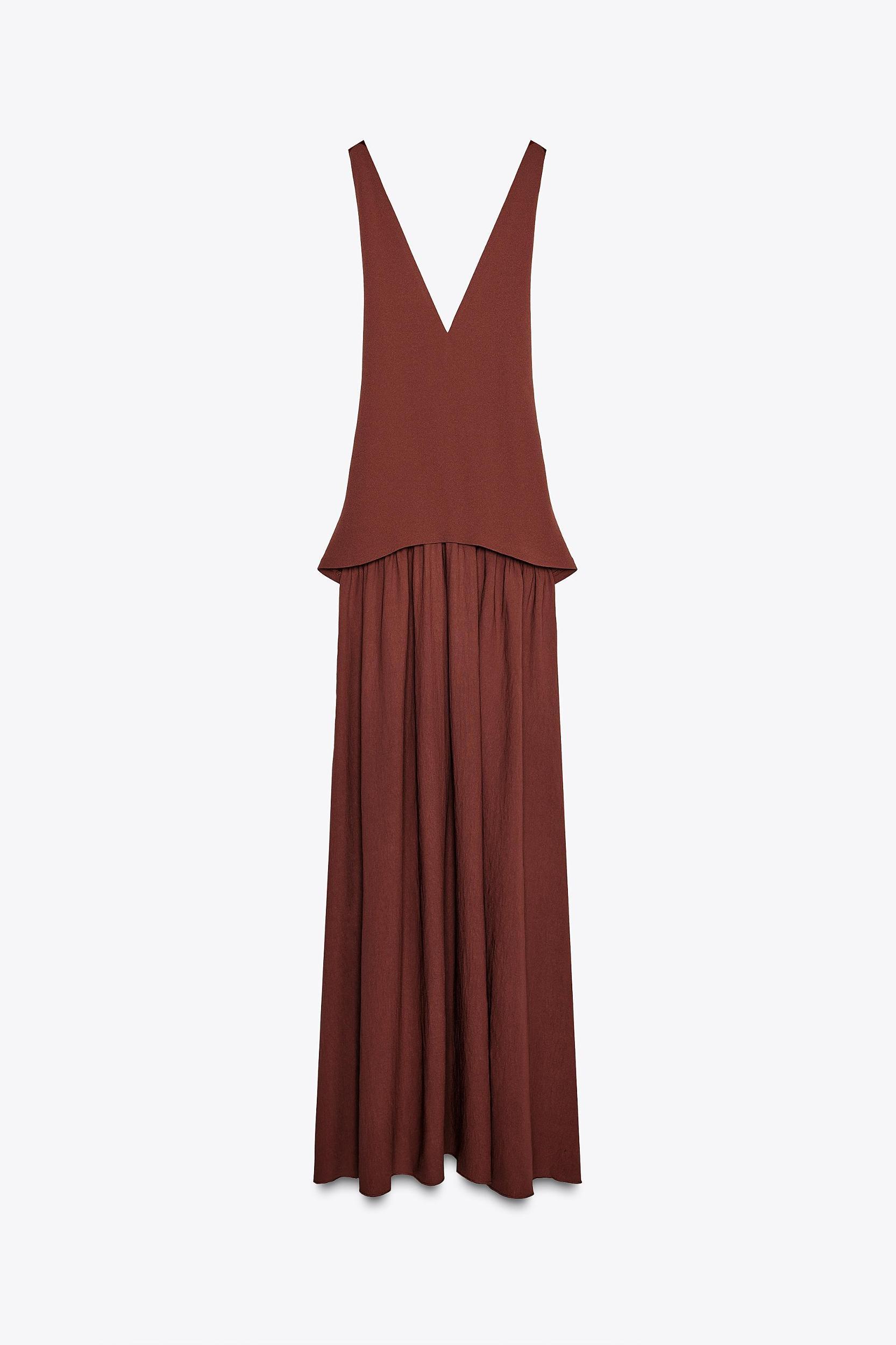 CONTRASTING MIDI DRESS Product Image