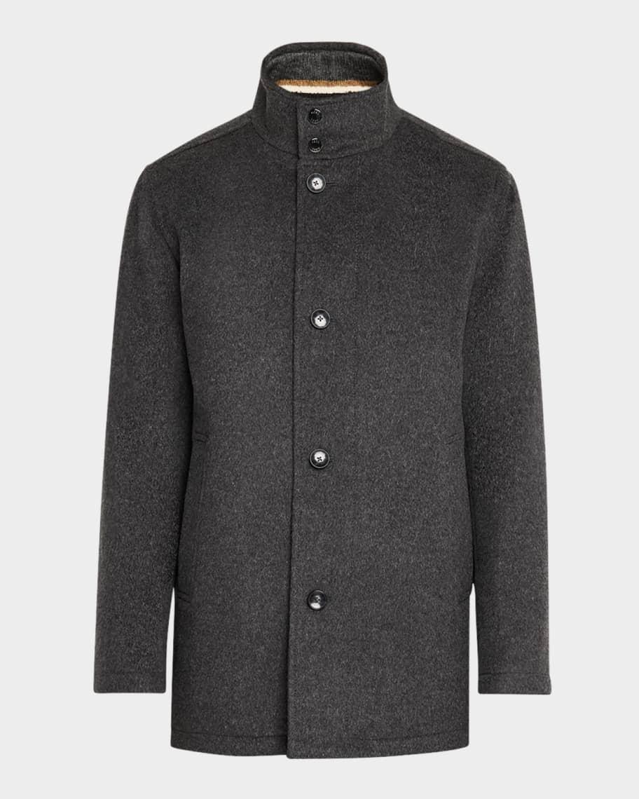 Men's Coxtan Wool-Cashmere Coat with Removable Bib Product Image