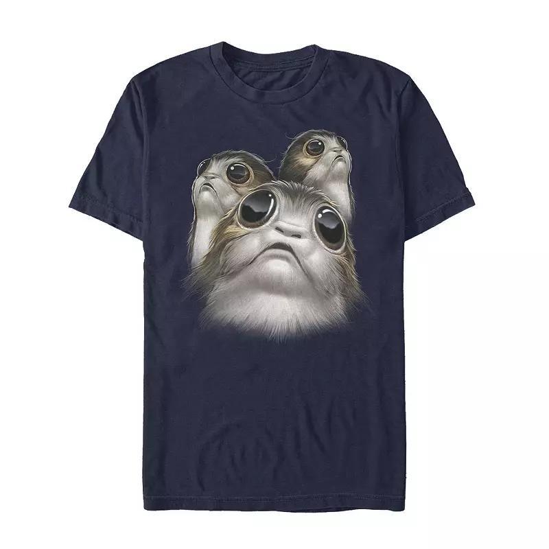 Men's Mens Star Wars Big Face Porgs Tee,  Product Image