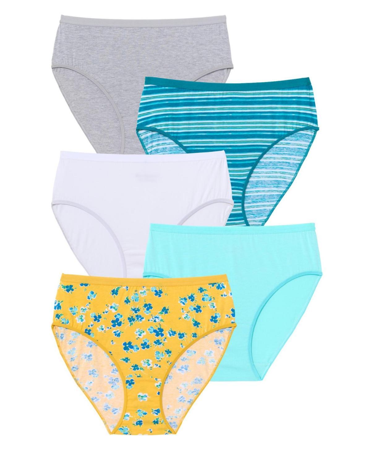 Comfort Choice Womens Hi-Cut Cotton Brief 5-Pack Product Image