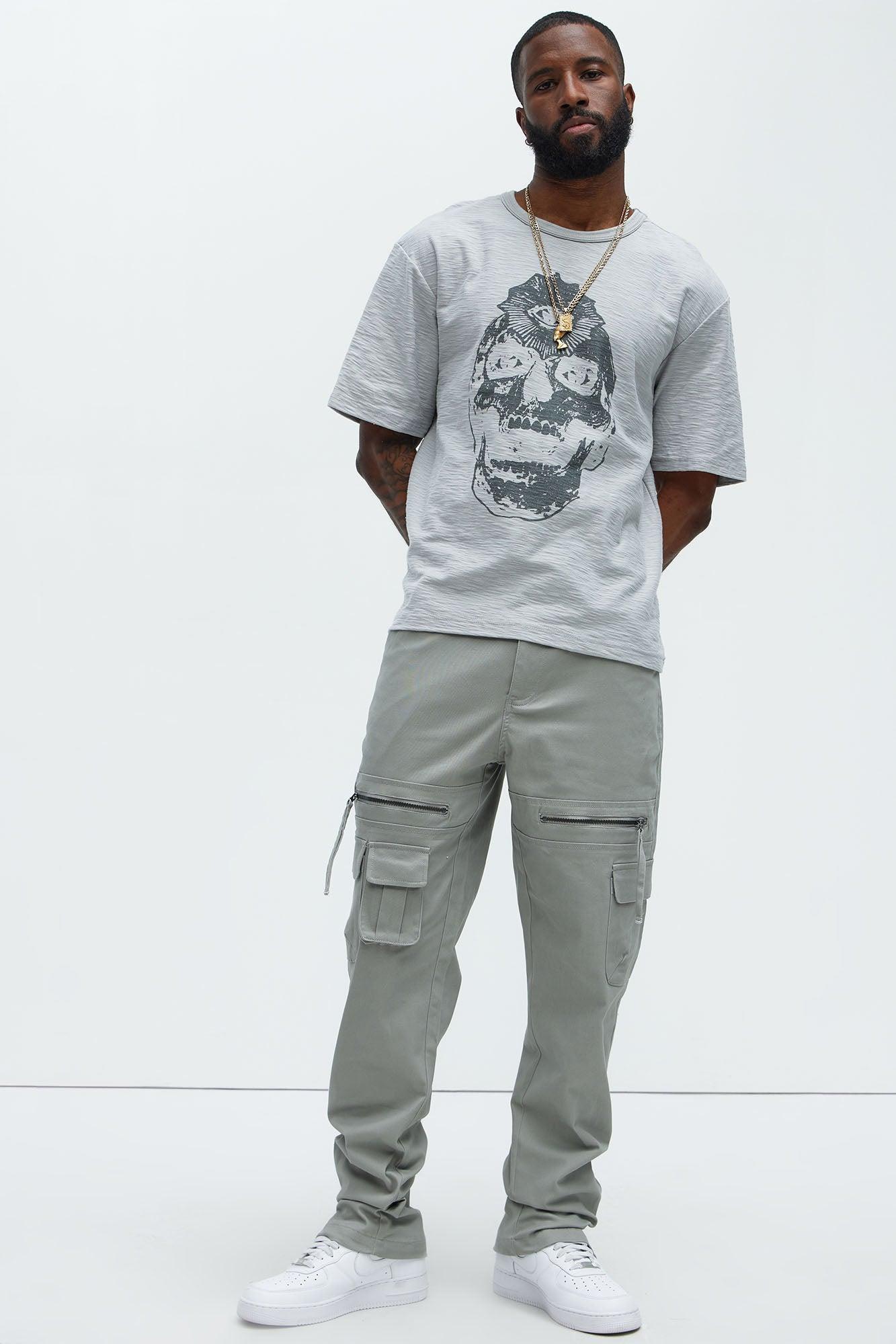 All Seeing Textured Short Sleeve Tee - Grey Product Image