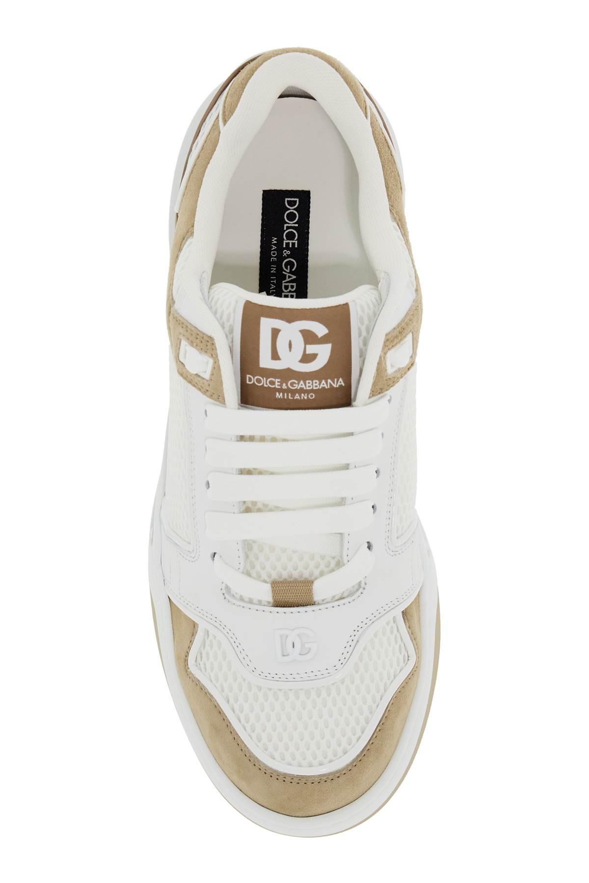 DOLCE & GABBANA New Roma Panelled Sneakers In White,sand Product Image